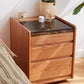 Donovan Solid Wood Nightstand with Wheels