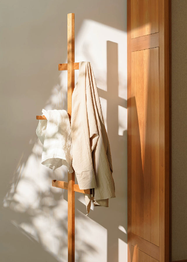 Minimalist Solid Wood Clothes Rack