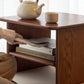 Rounded Solid Wood Chabudai