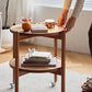 Roda Solid Wood Round Table with Wheels