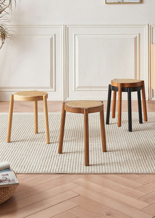 Solid Wood Stackable Round/Square Stools