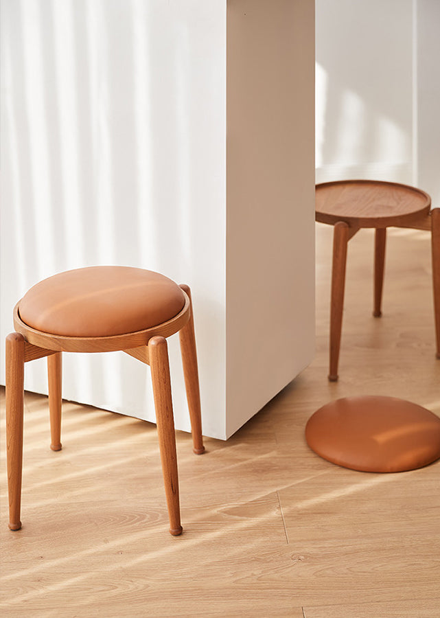 Tas Solid Wood Stool (Stackable)