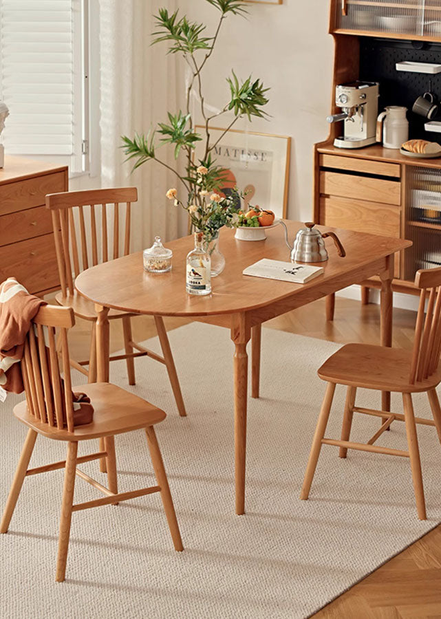 Rounded Solid Wood Table