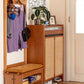 Solid Wood Foyer Bench with Rack