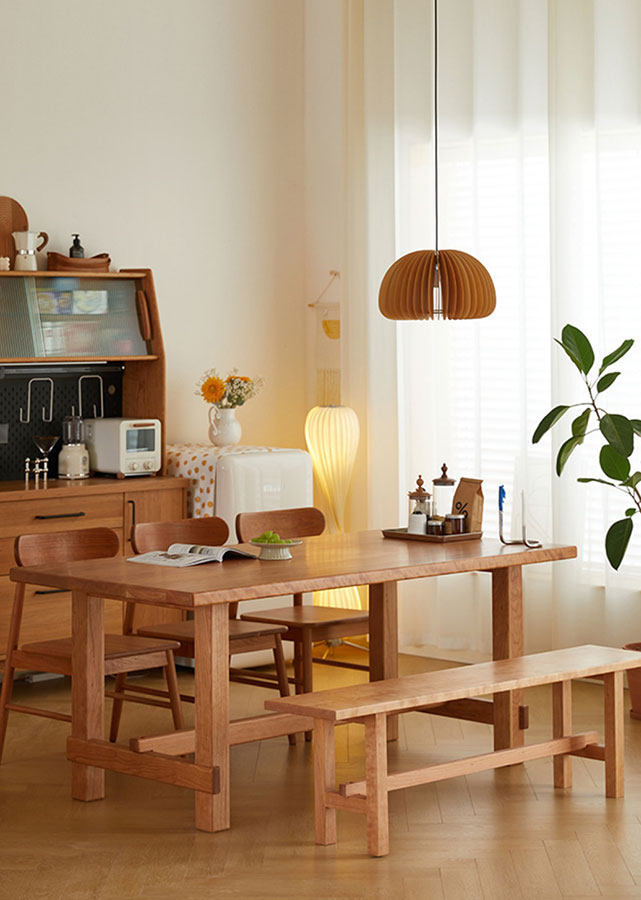 Solid Wood Butcher Block Table