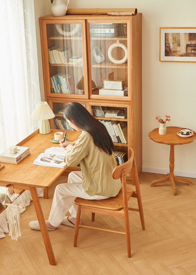 Fleur Solid Wood Compact Side Table