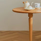 Compact Round Solid Cherry Wood Side Table