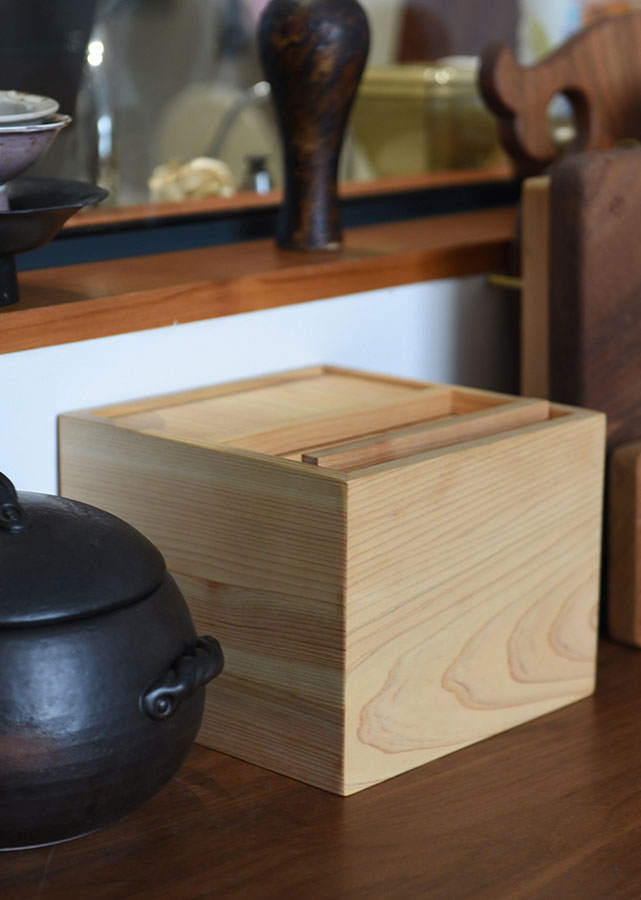 Japanese Cypress Wood Rice Box