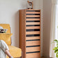 Solid Wood Tall Drawer Chest with Wheels