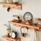 Sierras Solid Wood Wall Shelf with Hooks