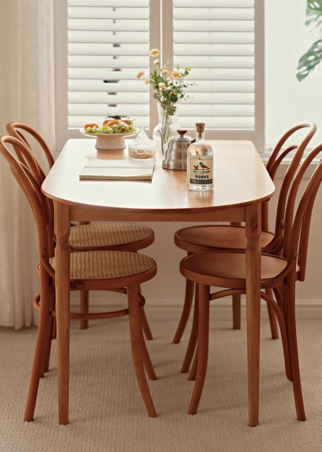 Rounded Solid Wood Table