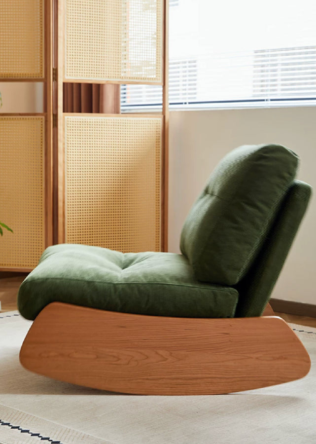 Crescent Solid Wood Rocking Chair