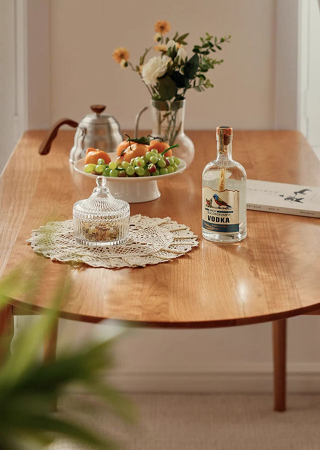 Rounded Solid Wood Table