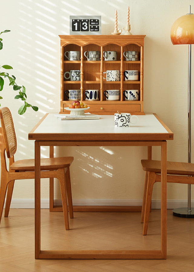 Couno II Solid Wood and Sintered Stone Table