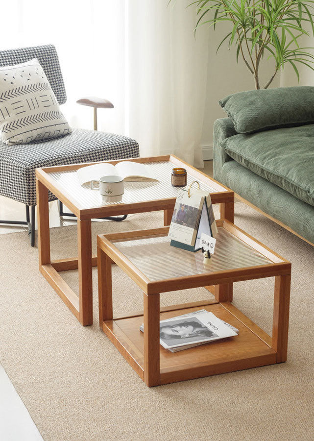 Cubes Solid Wood Coffee Table