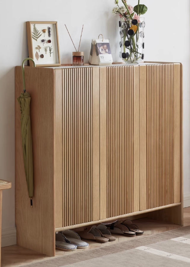 Lene Solid Wood Shoe Cabinet