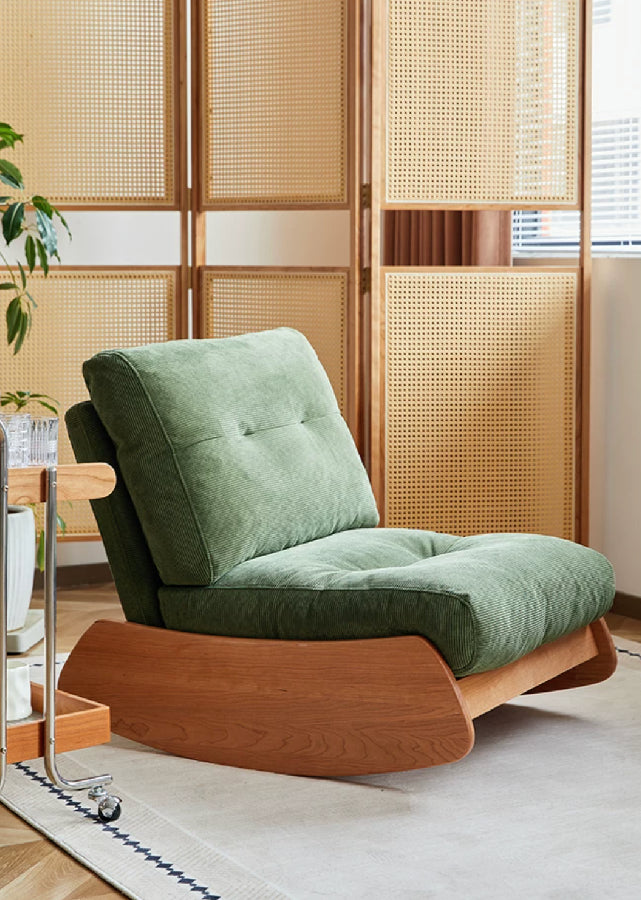 Crescent Solid Wood Rocking Chair