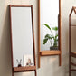 Arca Solid Wood Standing Mirror: left, solid dark walnut; right, solid cherry wood