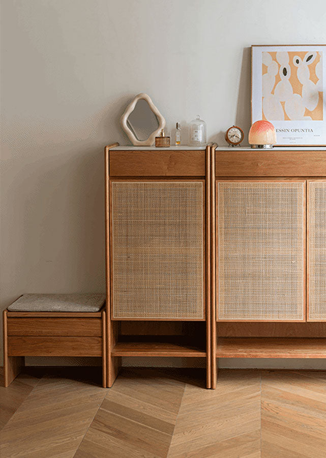 Mora Solid Wood Shoe Cabinet