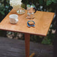 Compact Square Solid Cherry Wood Side Table