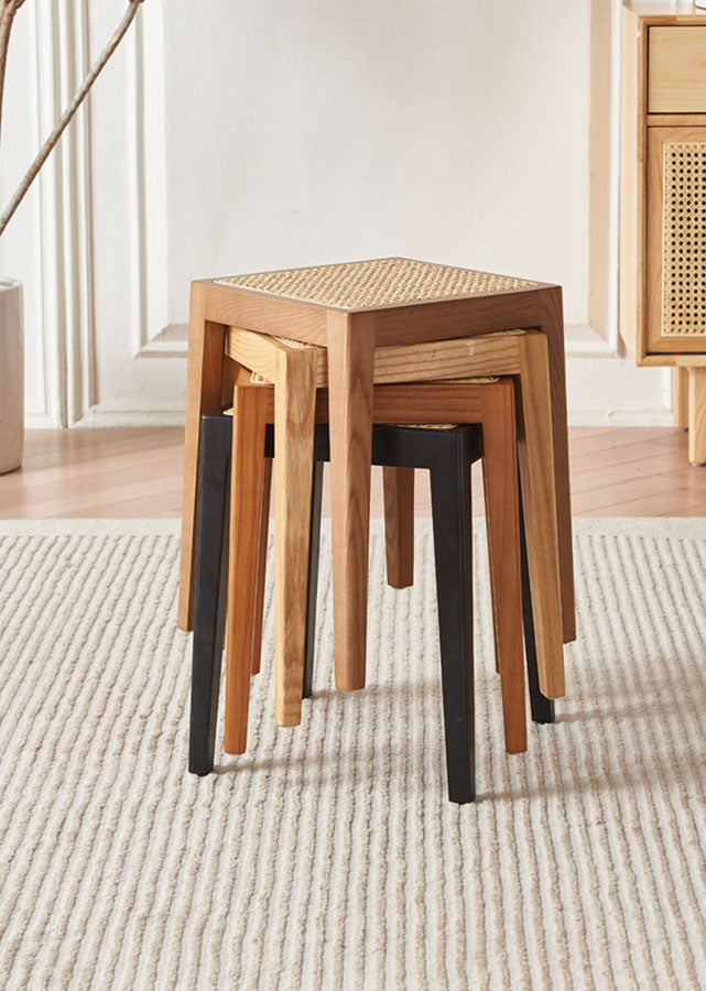 Solid Wood Stackable Round/Square Stools