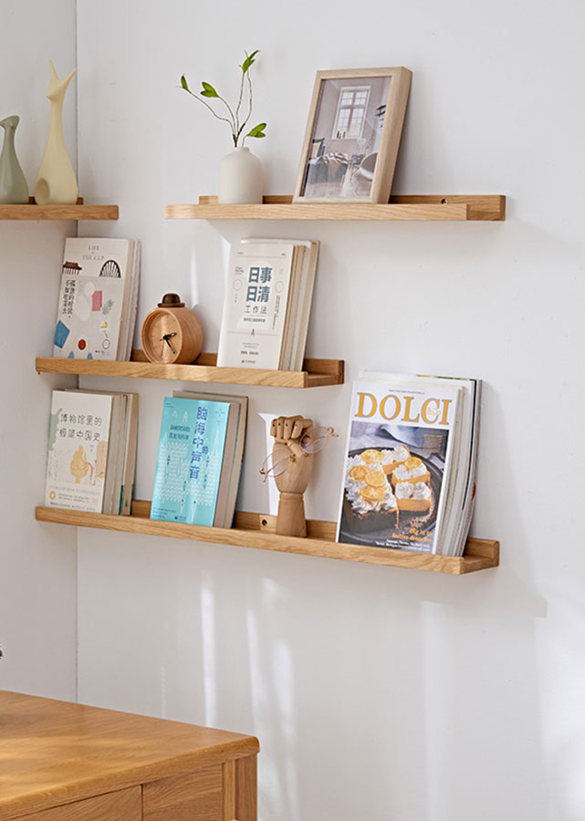 Minimalist Solid Wood Wall Shelves