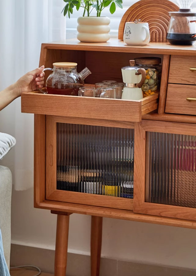 April Solid Wood Sideboard