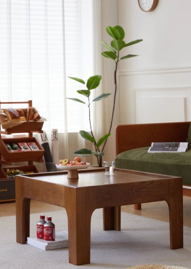 Solid Wood Square Coffee Table / Chabudai