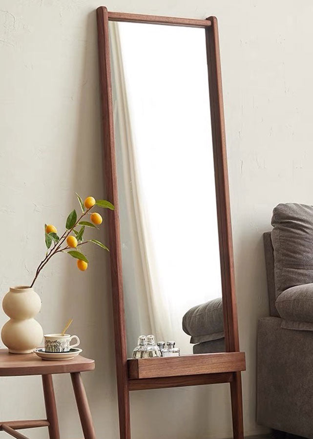 Arca Solid Dark Walnut Standing Mirror