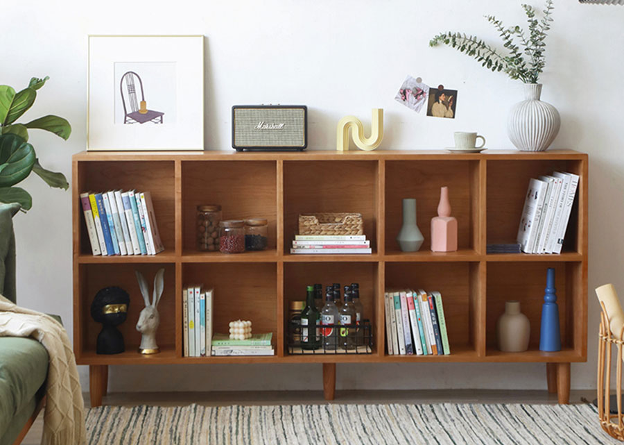 Cubes Solid Cherry Wood Stackable Sideboard