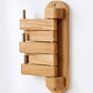 Abrir Solid Wood Wall Hook, solid oak, natural colour, placed flat.