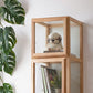 Theama Solid Wood and Glass Display Cabinet