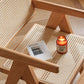 Hans Solid Cherry Wood Chair with Armrest, top view