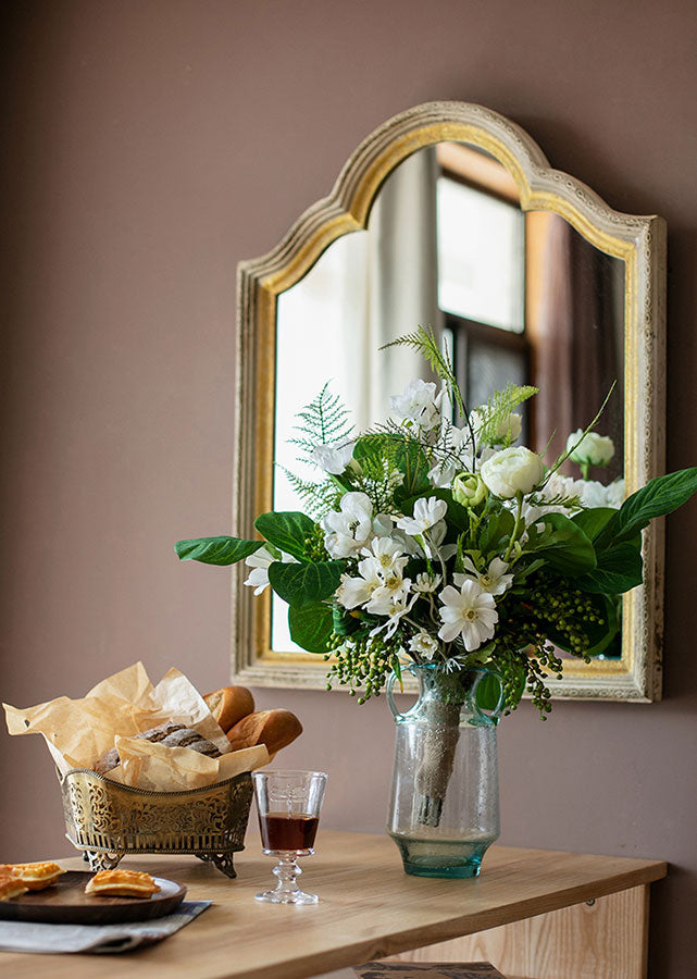 European Antique-Style Mirror, hung on the wall