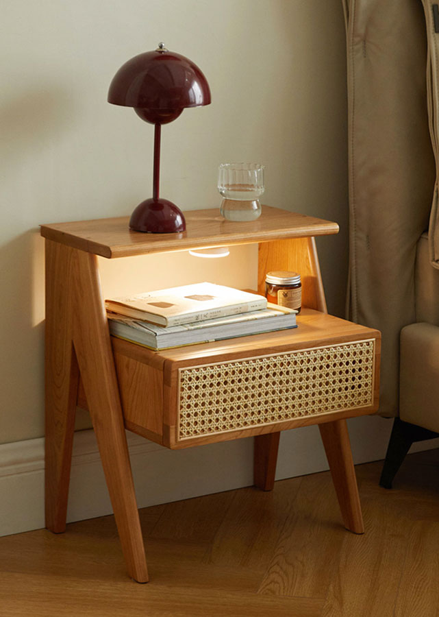 Vetus Solid Wood Nightstand