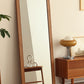 Arcus Solid Cherry Wood Full-Length Mirror