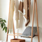 Classic Solid Cherry Wood Clothes Rack