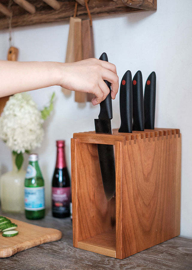 Solid Wood Knife Stand