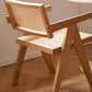Hans Solid Cherry Wood Chair with Armrest, back view
