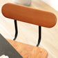 Chocolate Solid Cherry Barstool with Back, close up
