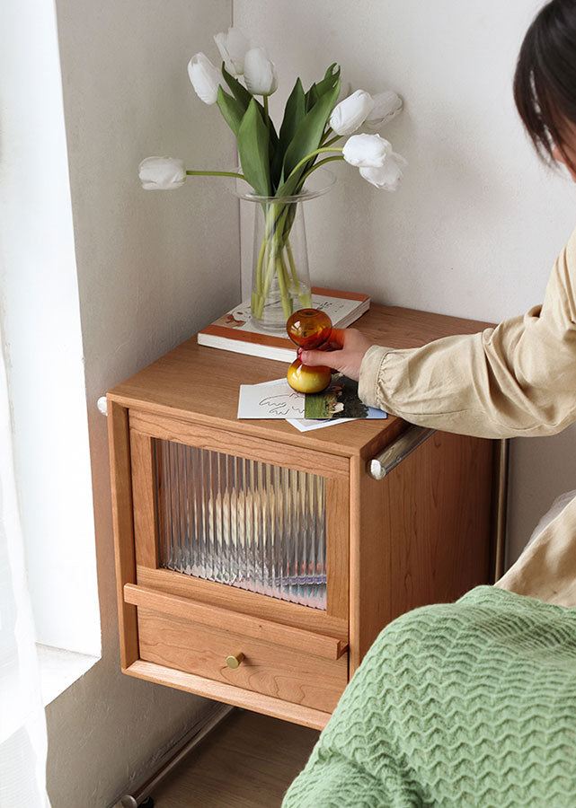 Levitate Solid Cherry Wood Nightstand