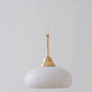 Demi E27 retro and vintage style pendant light, white lampshade