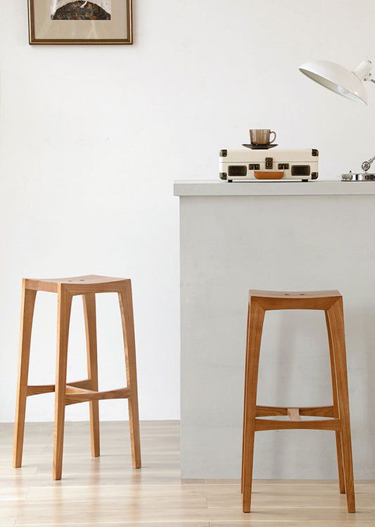 Minimalist Solid Wood Barstool