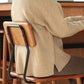 Chocolate Solid Cherry Wood Chair, close up