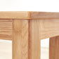 Classic Solid Oak Bench, close up