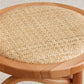 Loop Solid Beech Chair, close up of rattan seat