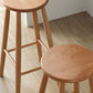 Classic Round Solid Cherry Wood Barstool, top view