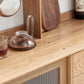 Bailey Solid Oak Sideboard with Cabinet, close up