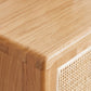 Seasons Solid Wood Shoe Cabinet with Rattan Doors