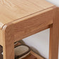 Aperio Solid Oak Bench, close up.